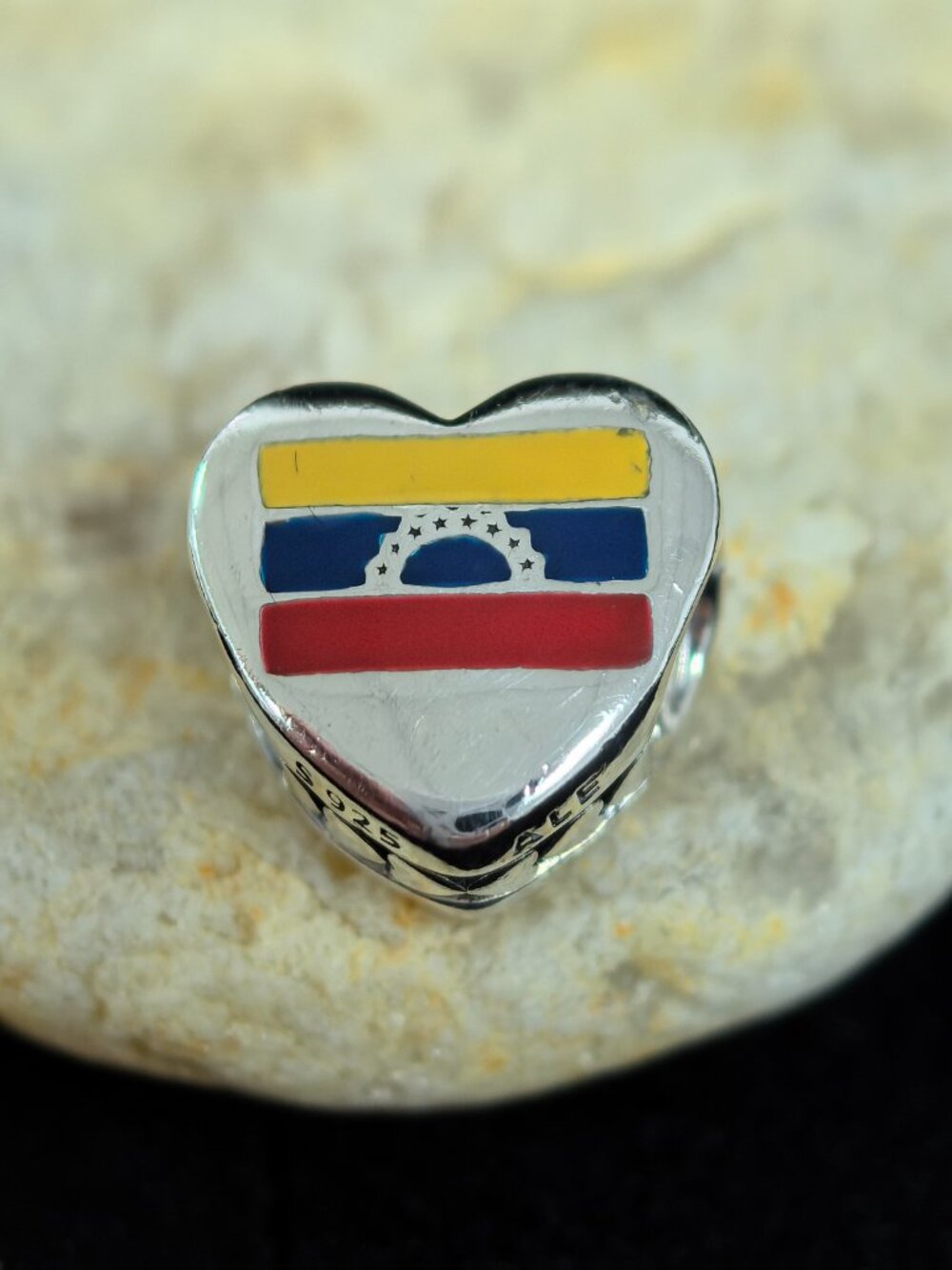 Pandora Venezuela Exclusive Country Heart Flag Colors Charm, S925 Silver Jewelry